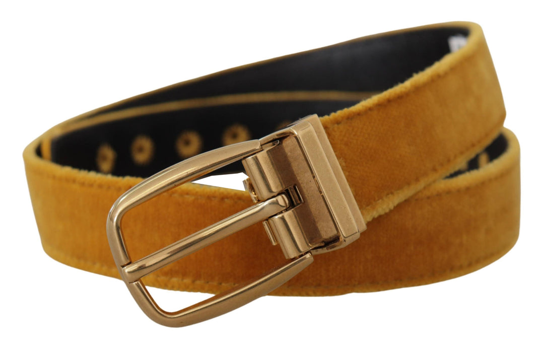 Eleganter Samtgürtel mit goldener Schnalle für Damen