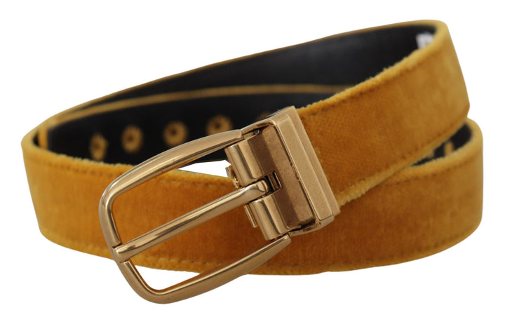 Eleganter Samtgürtel mit goldener Schnalle für Damen