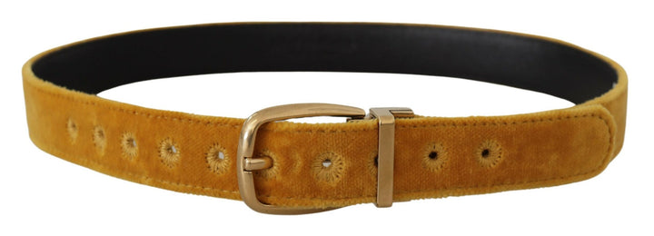 Eleganter Samtgürtel mit goldener Schnalle für Damen