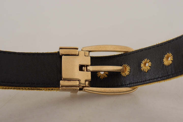 Eleganter Samtgürtel mit goldener Schnalle für Damen