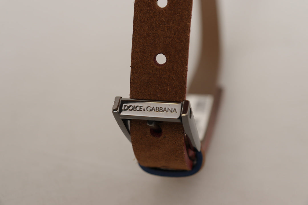 Brauner Logo gravierter Metall-Gürtel mit Gürtelschnalle