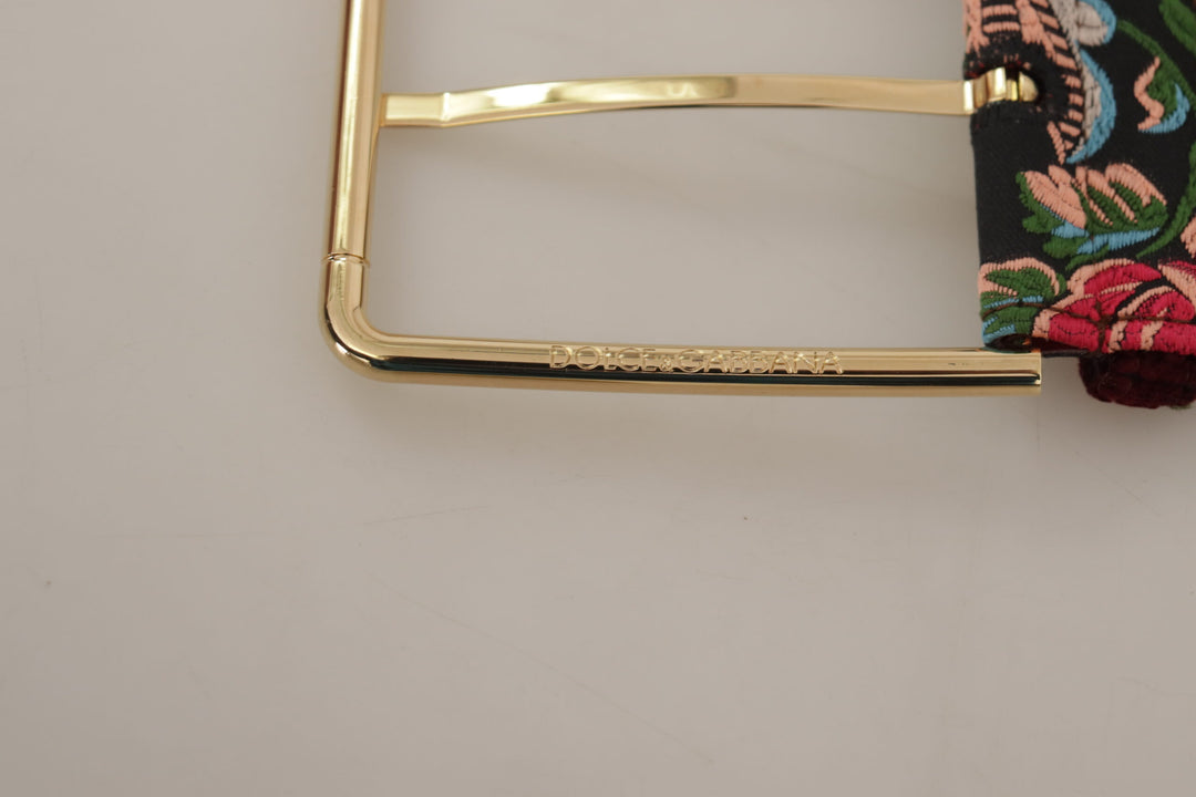 Leather belt with engraved logo in multicolor