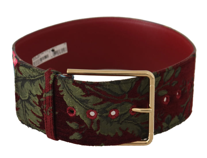 Leather belt with engraved logo in multicolor
