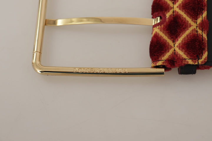 Leather belt with engraved logo in multicolor