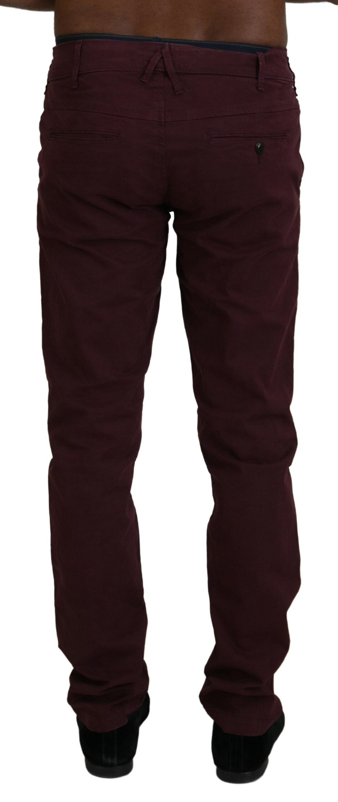 Kastanienbraune Baumwolle Stretch Skinny Casual Männer Hosen