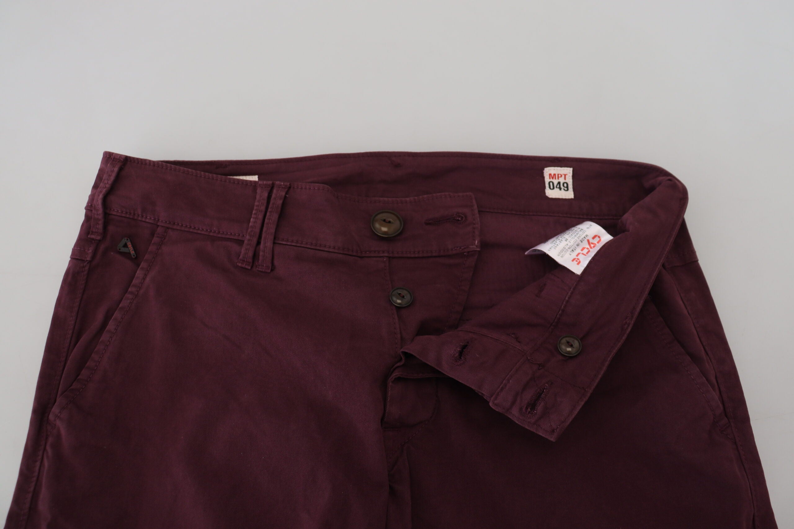 Kastanienbraune Baumwolle Stretch Skinny Casual Männer Hosen