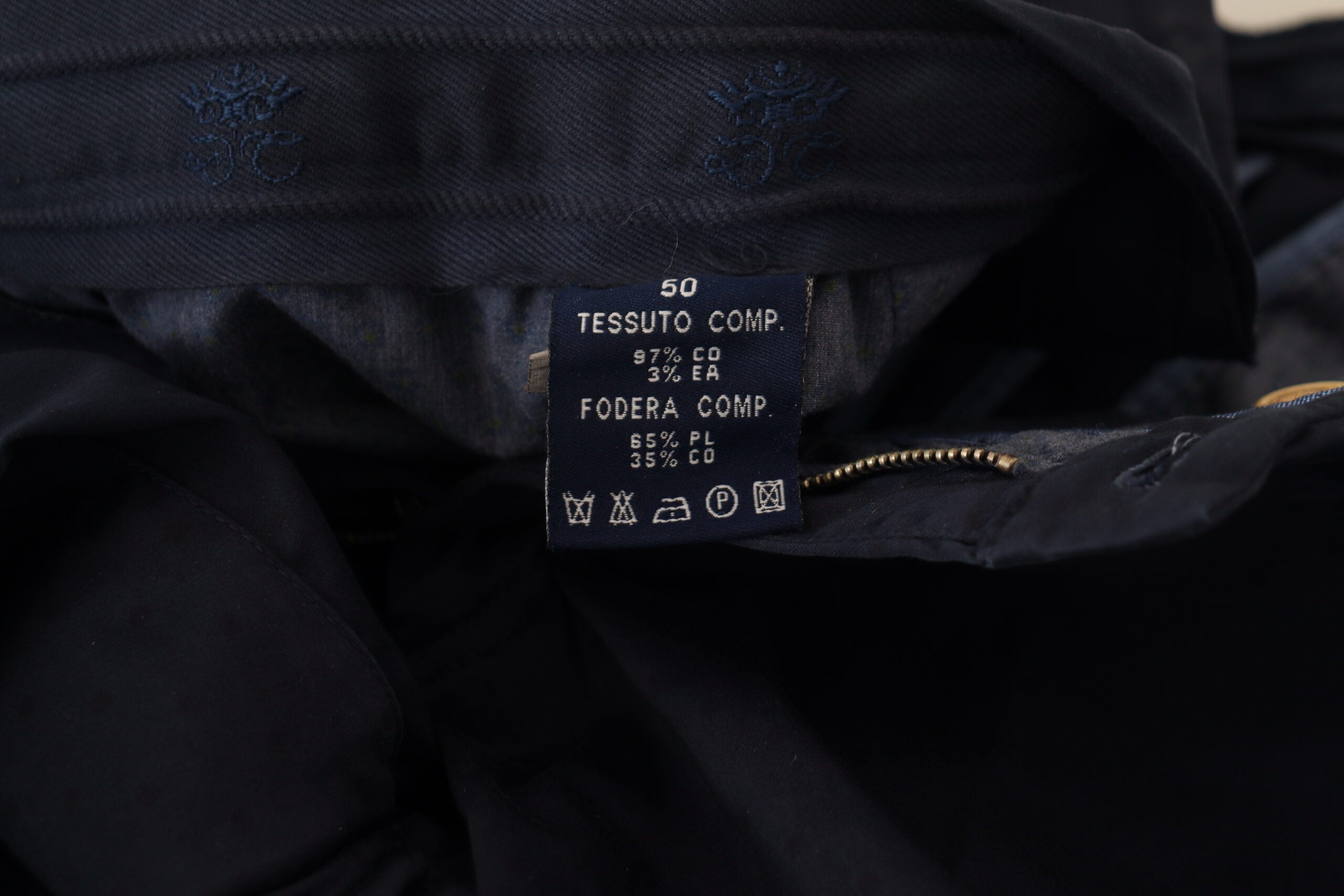 Dunkelblaue Baumwoll-Skinny-Hose für Männer