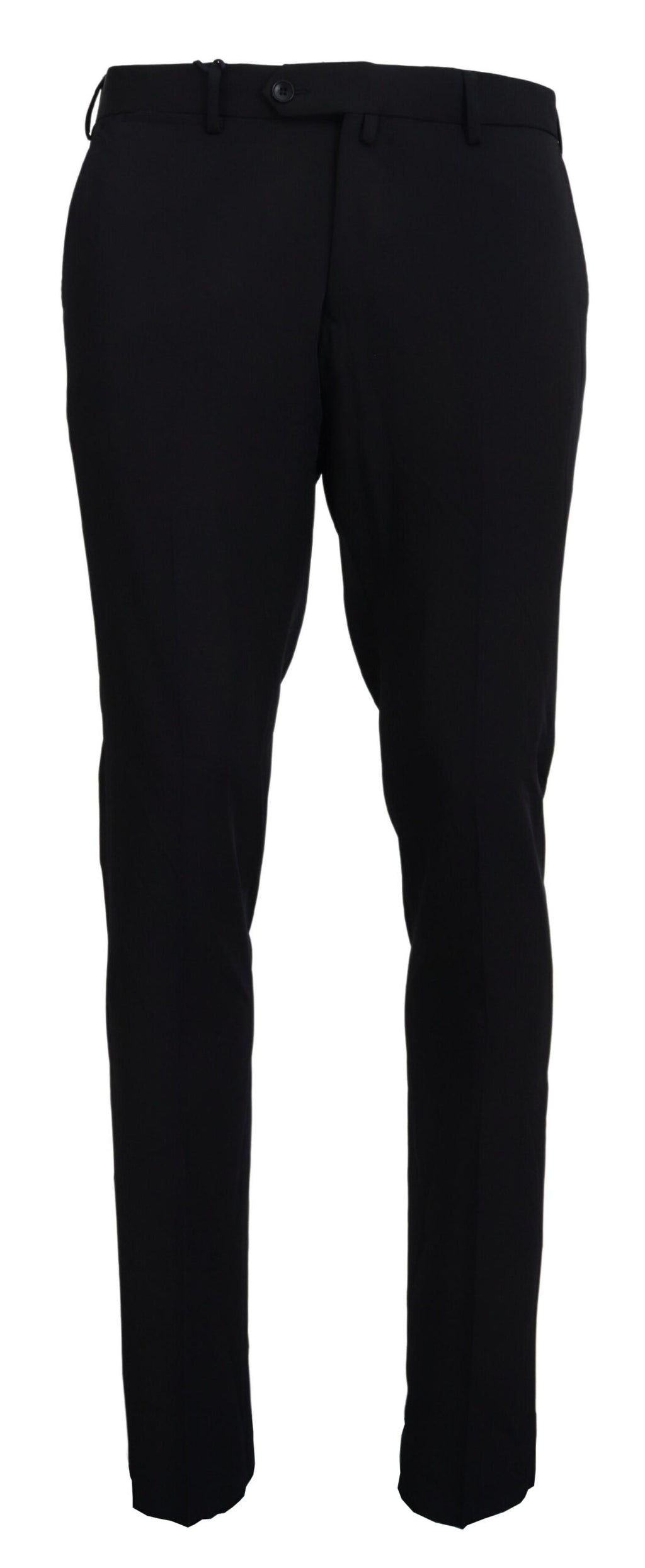 Schwarze konisch zulaufende Polyester-Kleid-Hose