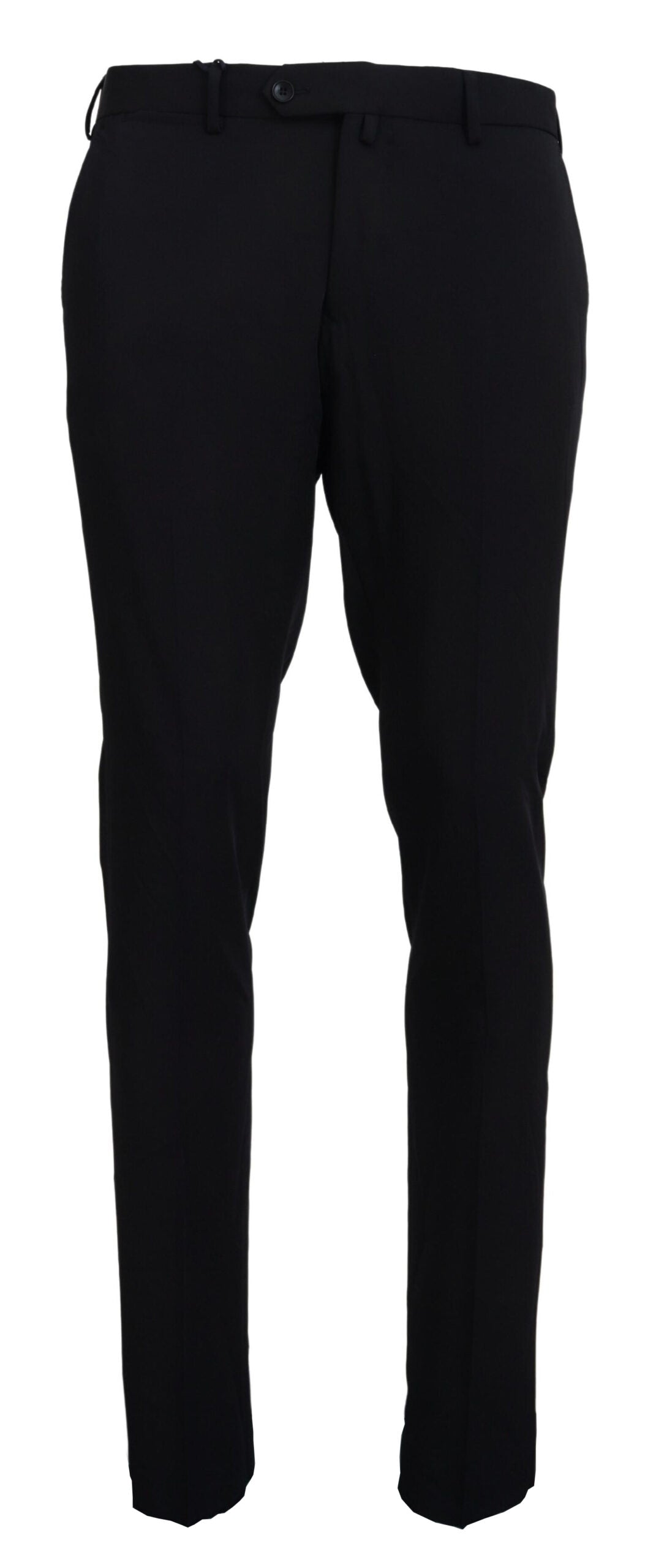 Schwarze konisch zulaufende Polyester-Kleid-Hose