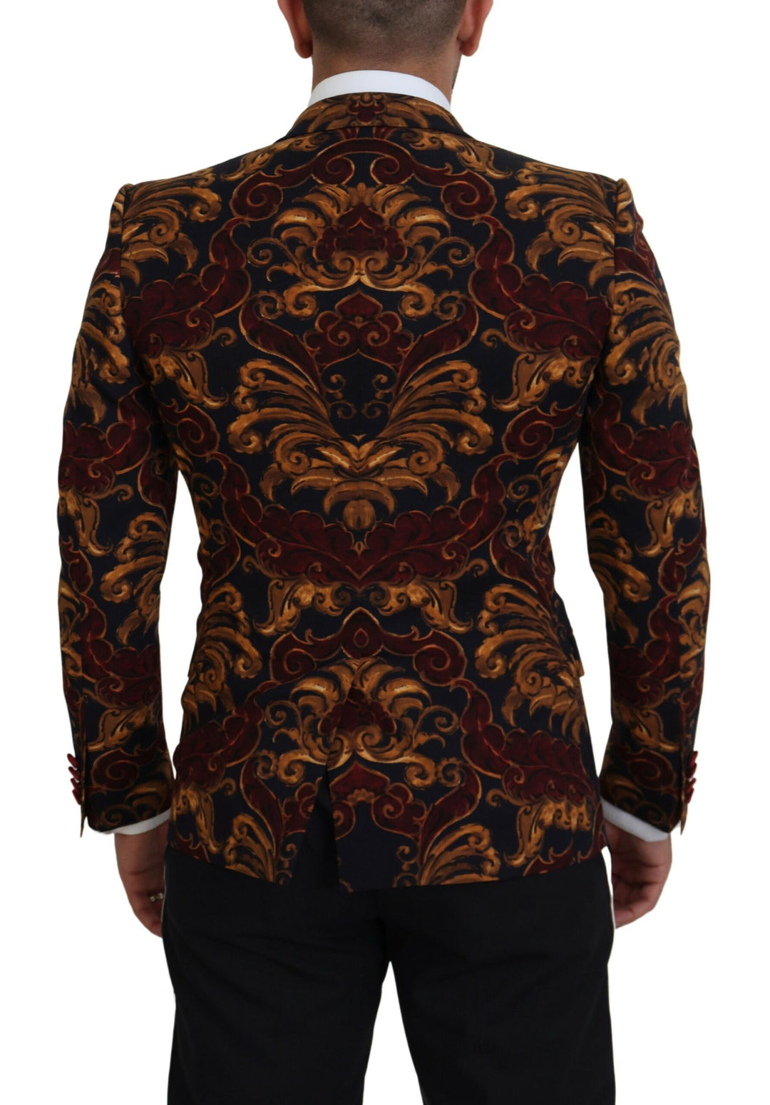 Elegant multicolor wool blend blazer