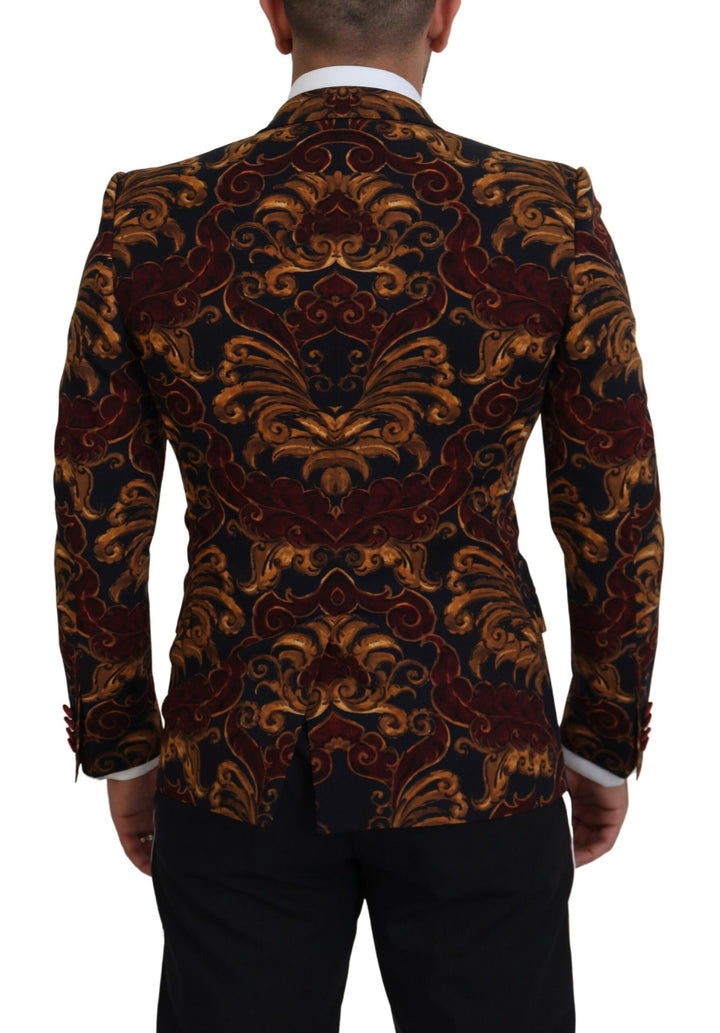 Elegant multicolor wool blend blazer