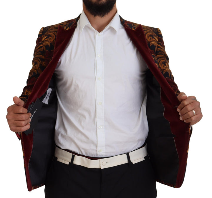Elegant multicolor wool blend blazer