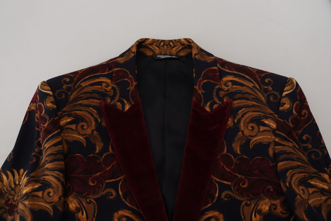 Elegant multicolor wool blend blazer