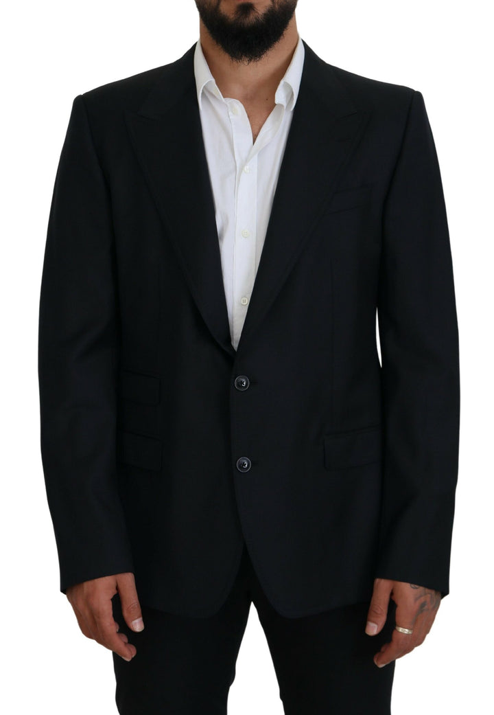 Dunkelblauer formeller Sicilia Blazer aus Wolle