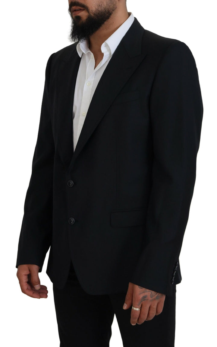 Dunkelblauer formeller Sicilia Blazer aus Wolle