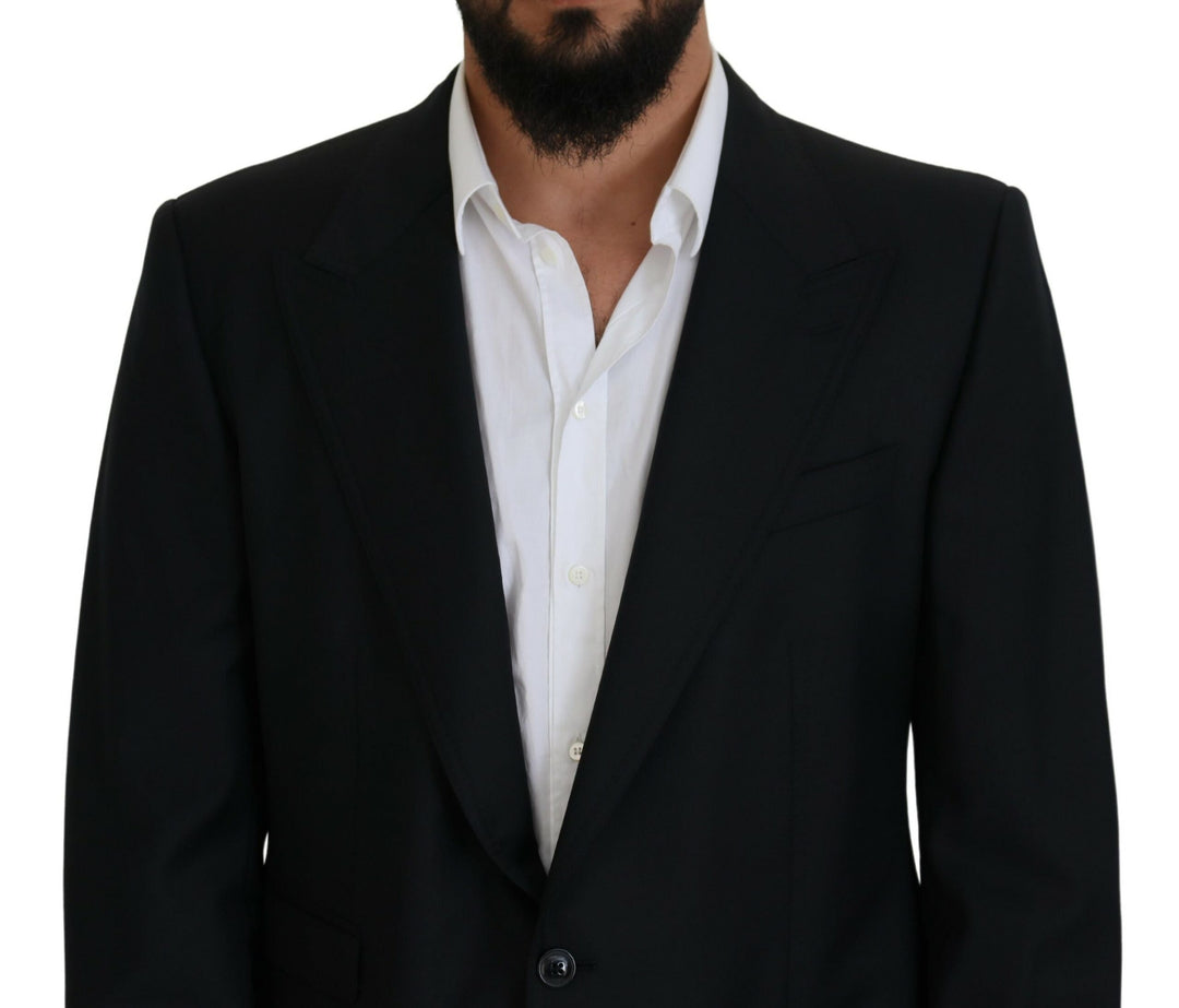Dunkelblauer formeller Sicilia Blazer aus Wolle