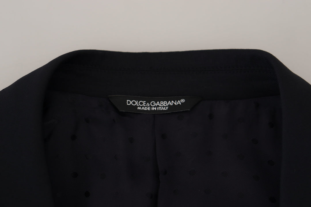 Dunkelblauer formeller Sicilia Blazer aus Wolle