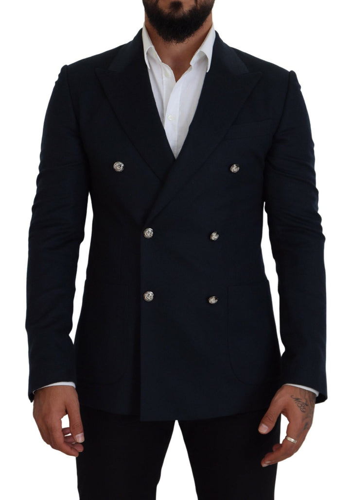 Blue blazer made from an elegant cashmere-silk blend