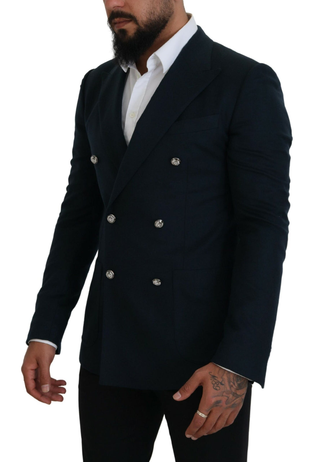 Blue blazer made from an elegant cashmere-silk blend