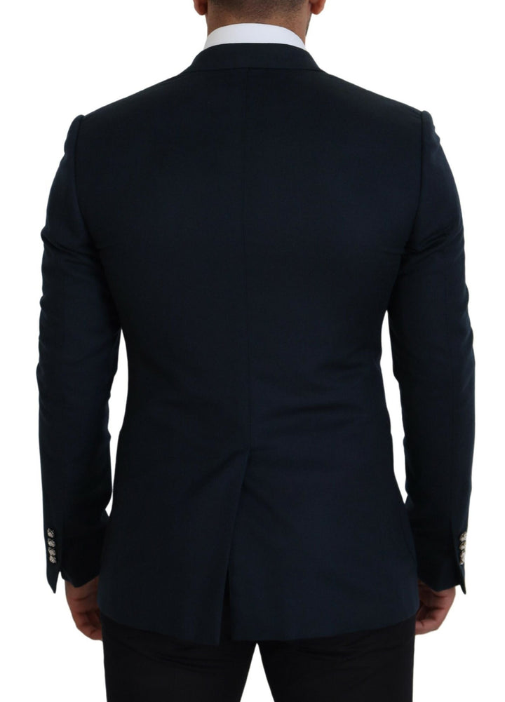 Blue blazer made from an elegant cashmere-silk blend