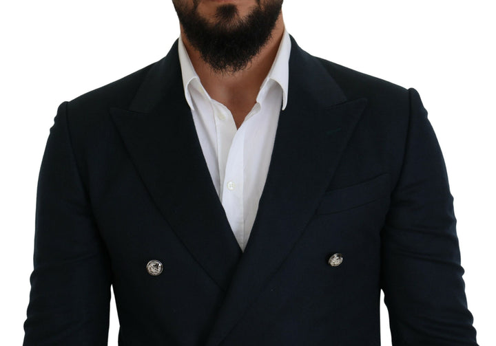 Blue blazer made from an elegant cashmere-silk blend
