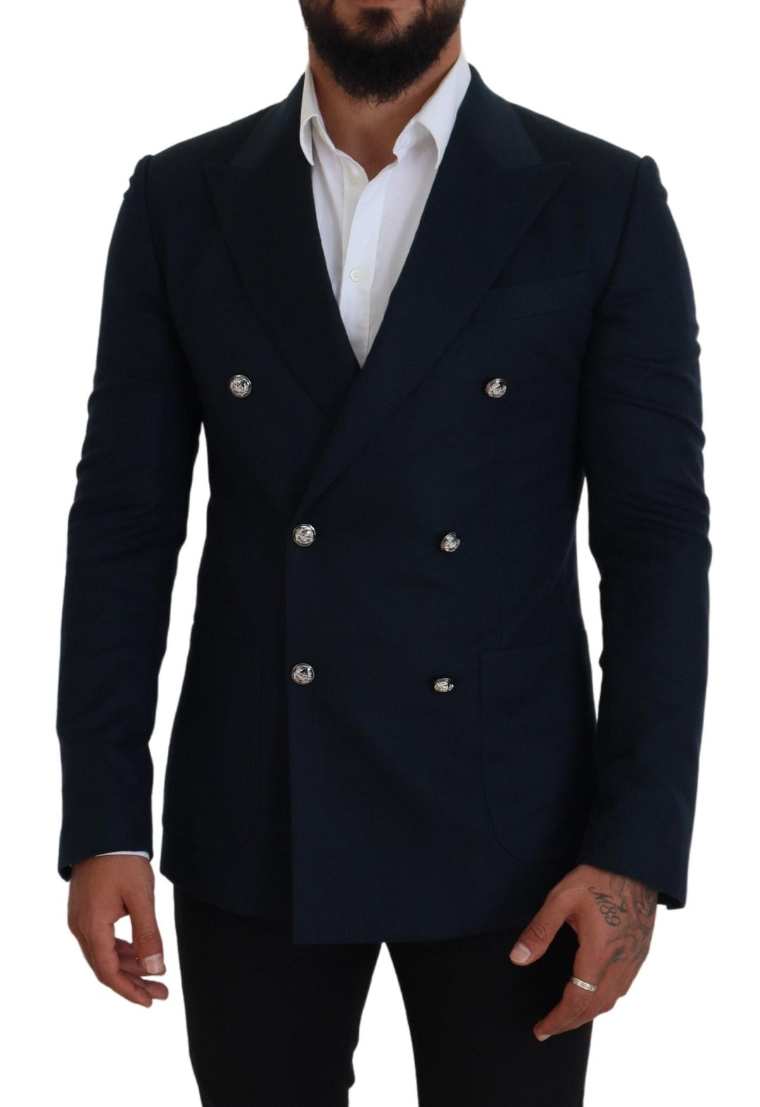 Blue blazer made from an elegant cashmere-silk blend