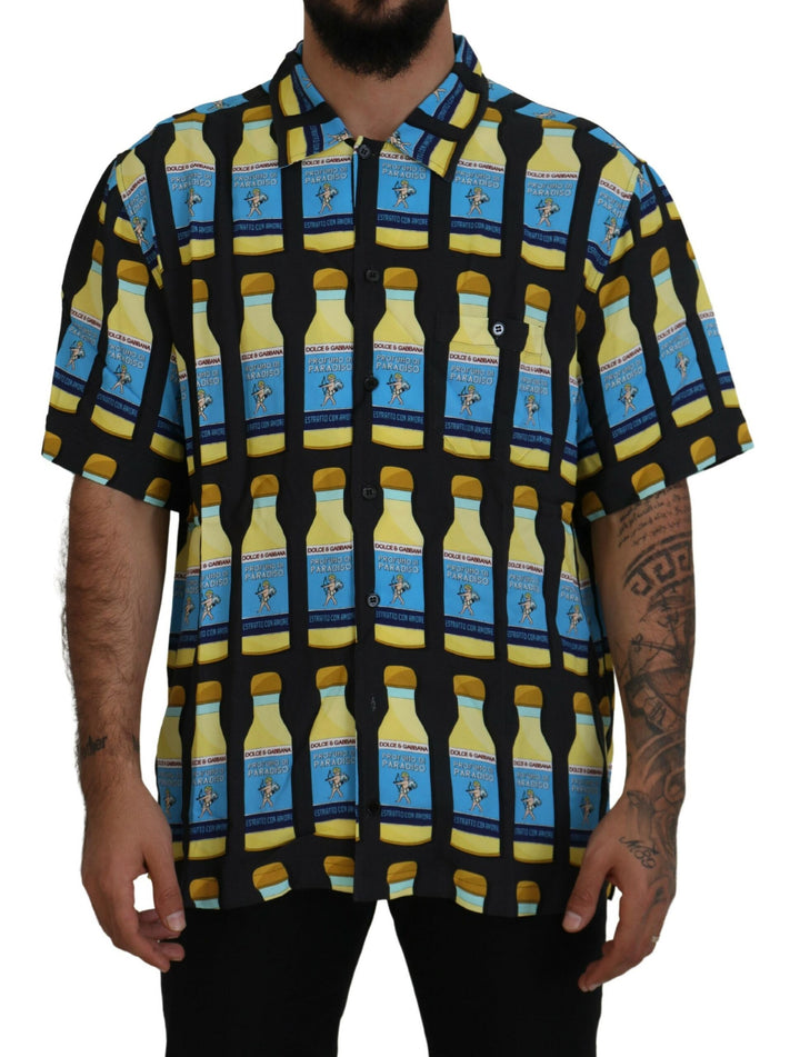 Elegant multi-print casual shirt