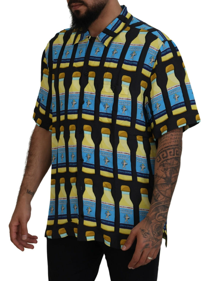 Elegant multi-print casual shirt