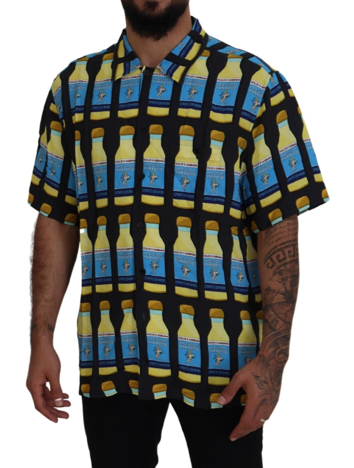 Elegant multi-print casual shirt