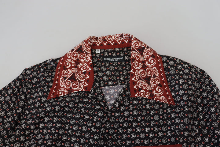 Elegant multicolor silk casual shirt