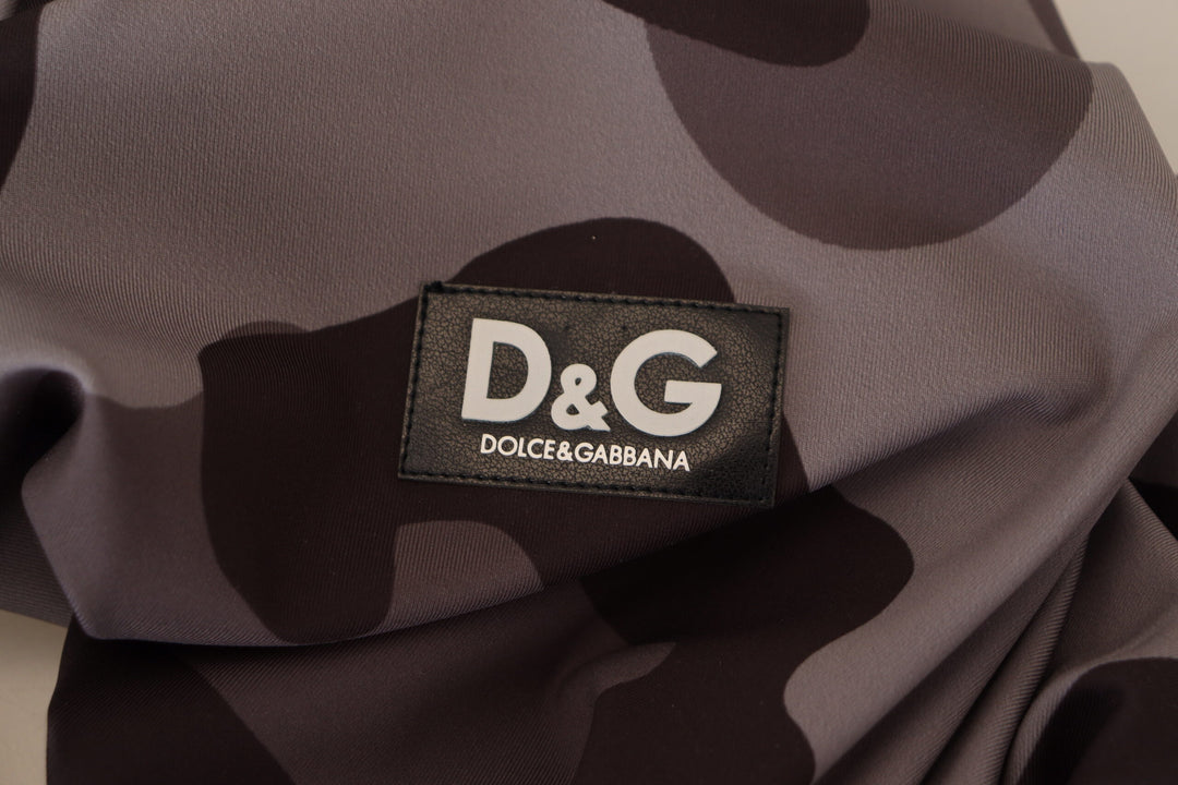 Dolce & Gabbana Elite Grau Gemustert Herren Neoprenanzug Bademode