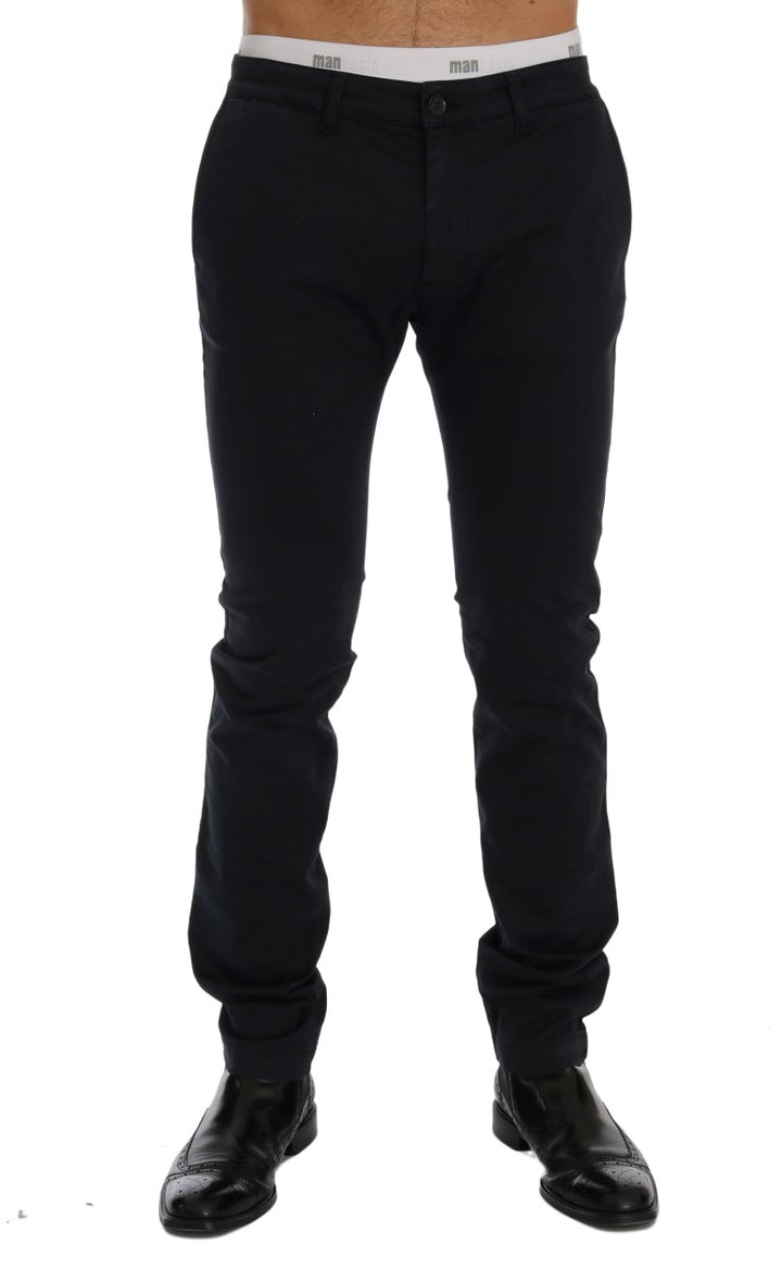 Schicke Slim-Fit Blaue Baumwoll-Stretch-Hose