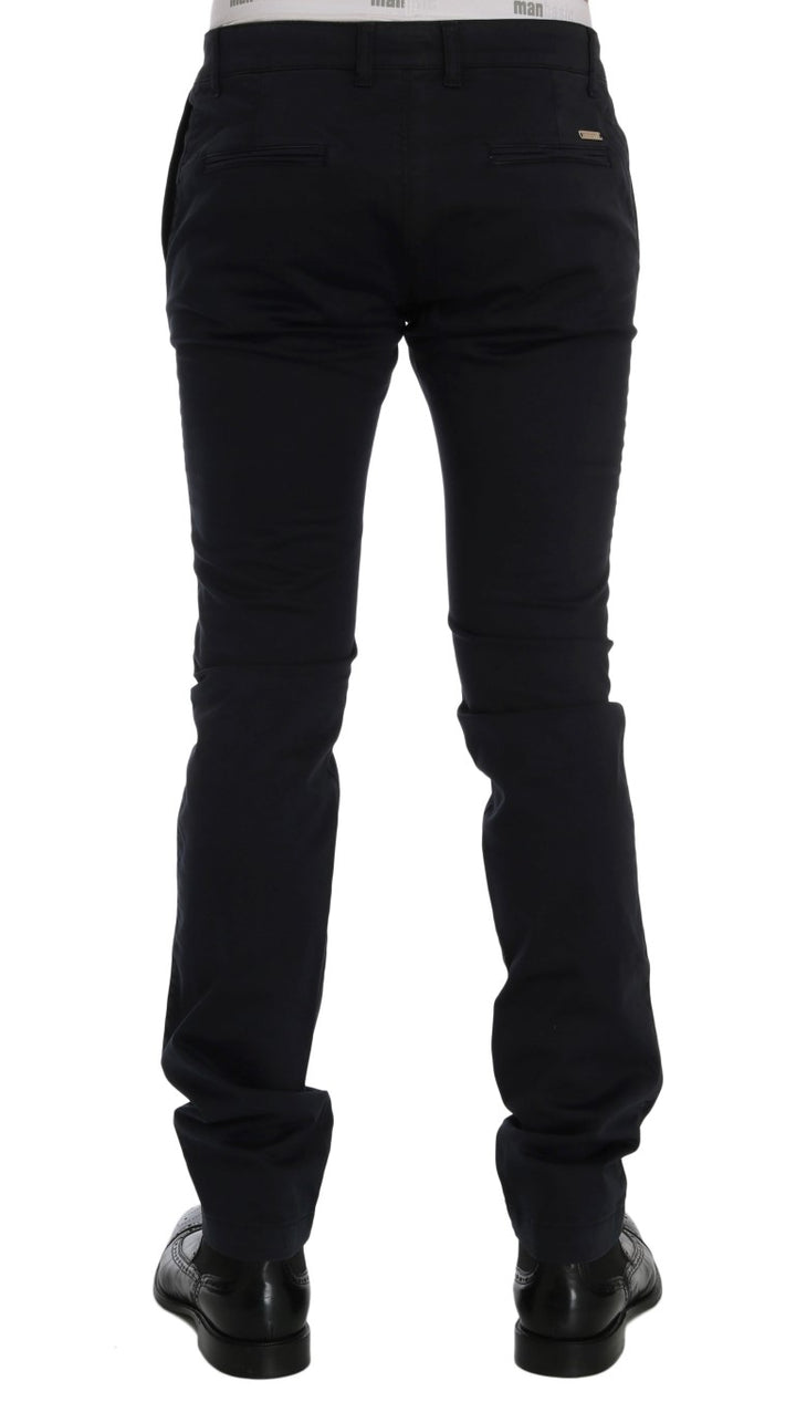 Schicke Slim-Fit Blaue Baumwoll-Stretch-Hose