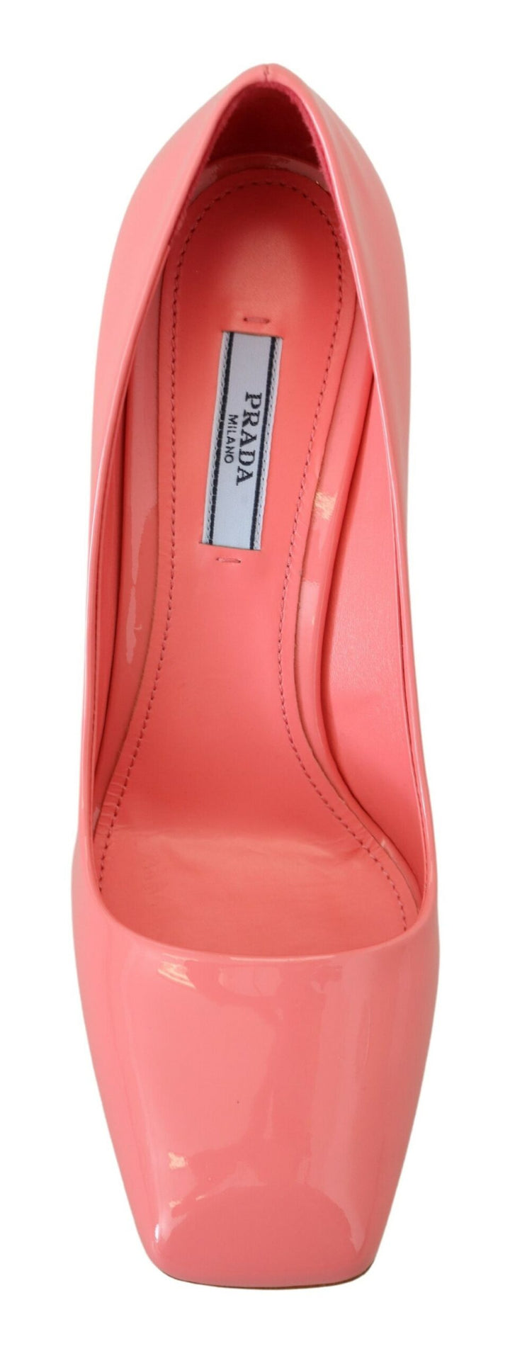 Rosa Lackleder Blockabsatz Pumps Klassisch