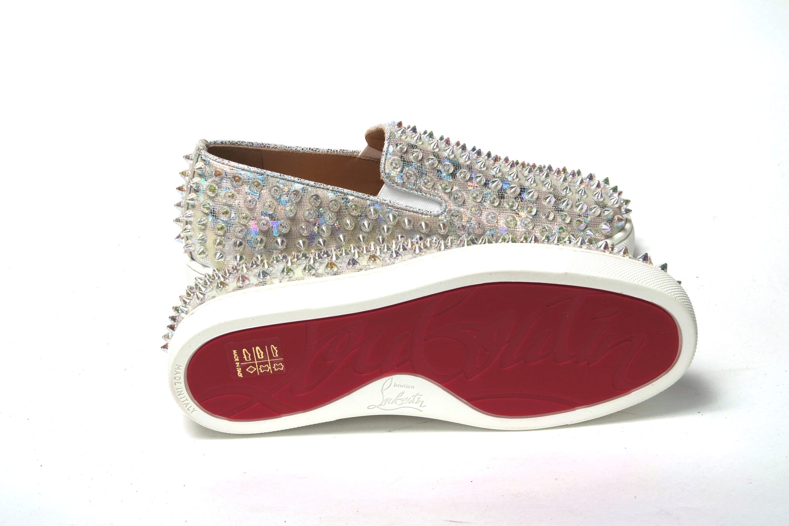 Weißer Ab/Clear Ab Roller Boot Frau flache Sneaker