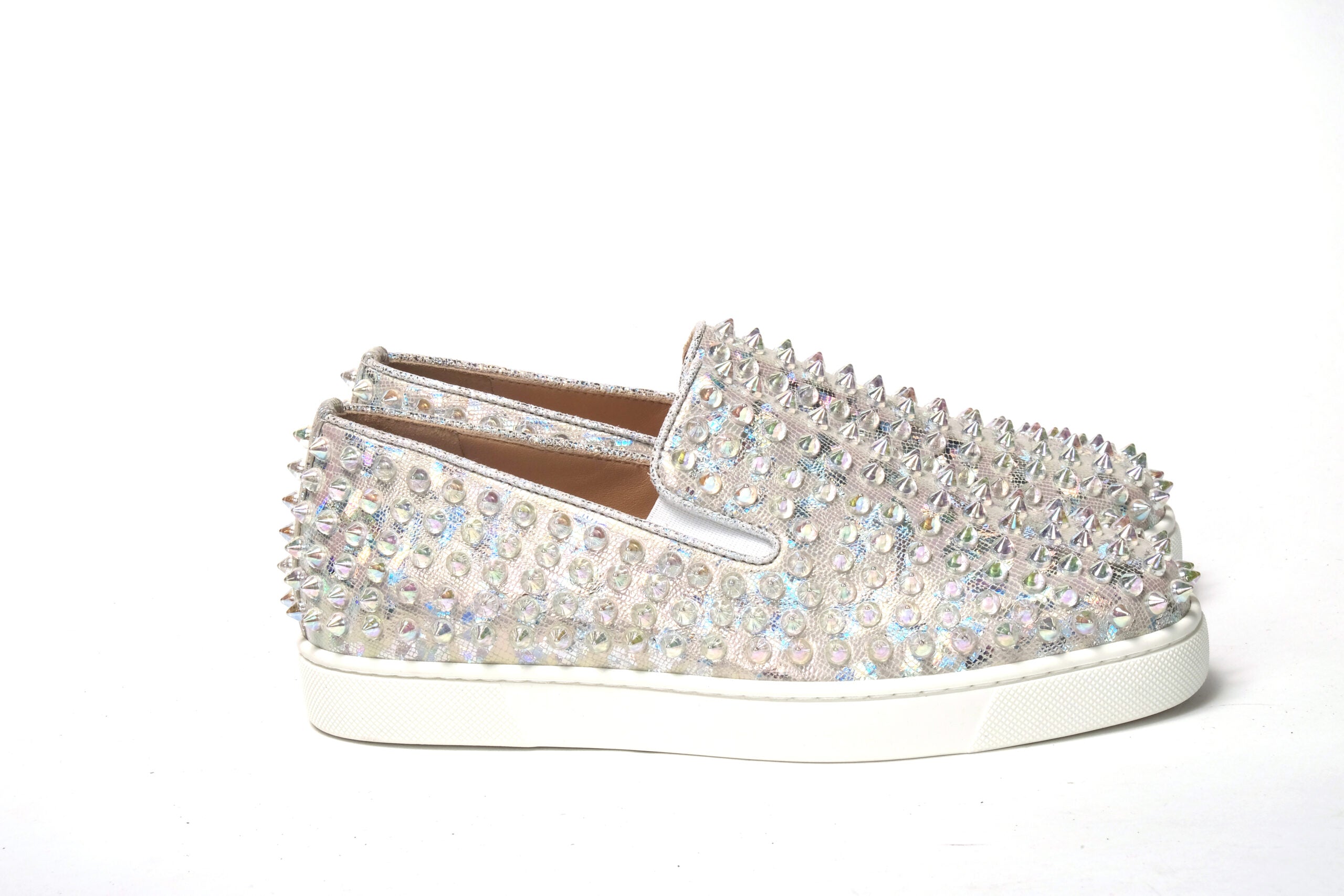 Weißer Ab/Clear Ab Roller Boot Frau flache Sneaker