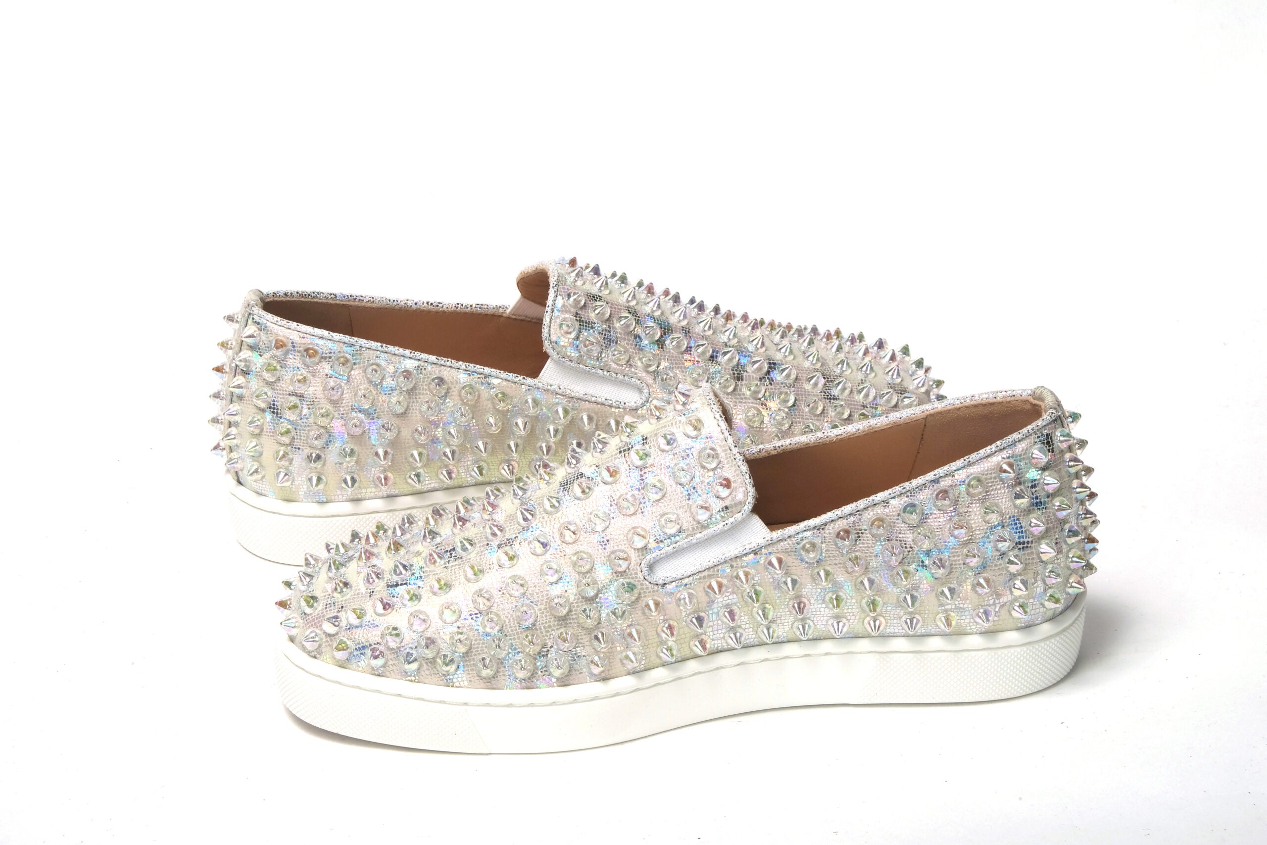 Weißer Ab/Clear Ab Roller Boot Frau flache Sneaker