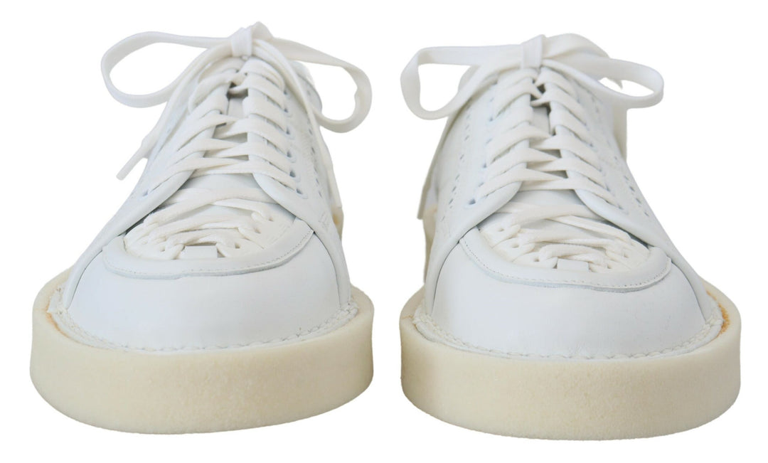 Dolce & Gabbana Elegante weiße Low Top Oxford Sneakers