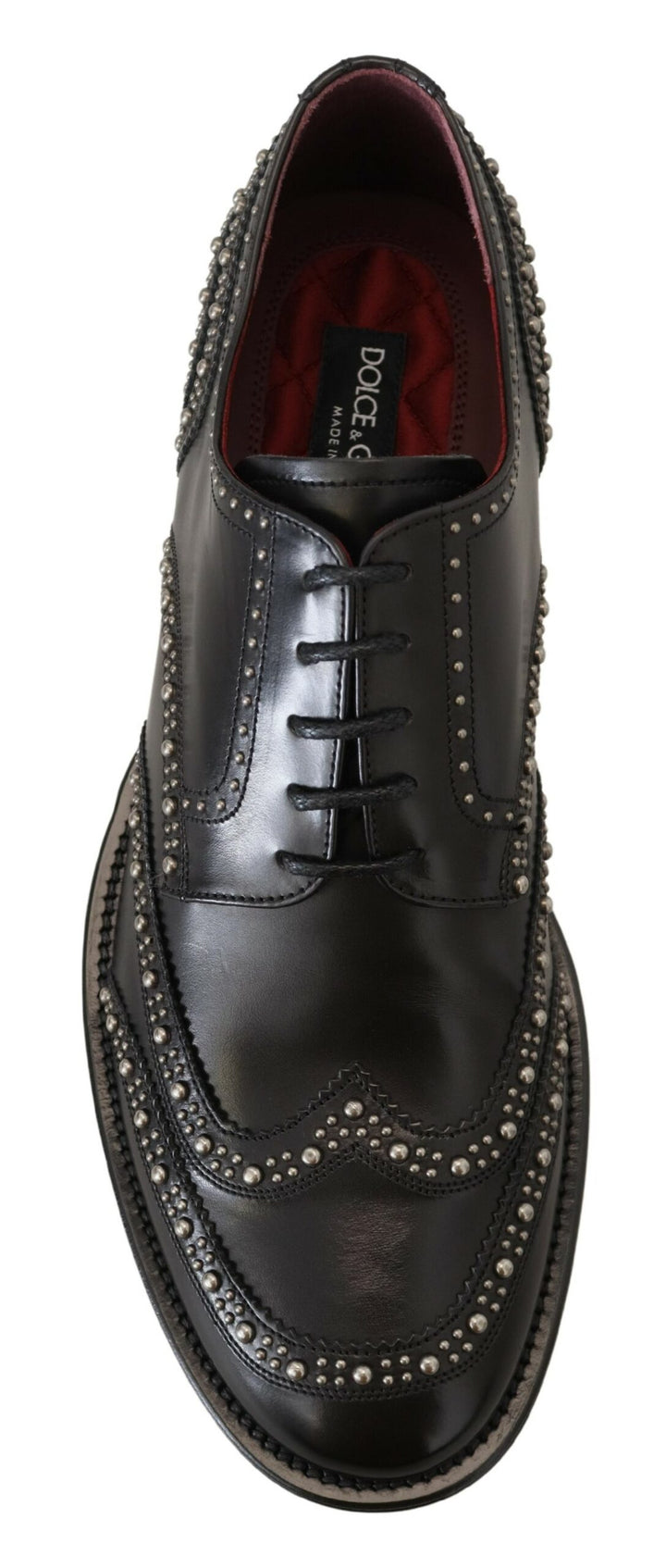 Dolce & Gabbana Elegante schwarze Derby-Schuhe mit Nieten