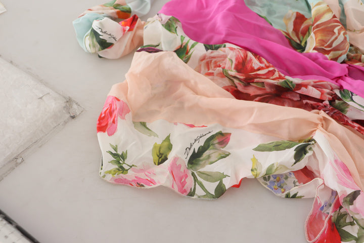 Floral silk sheath dress