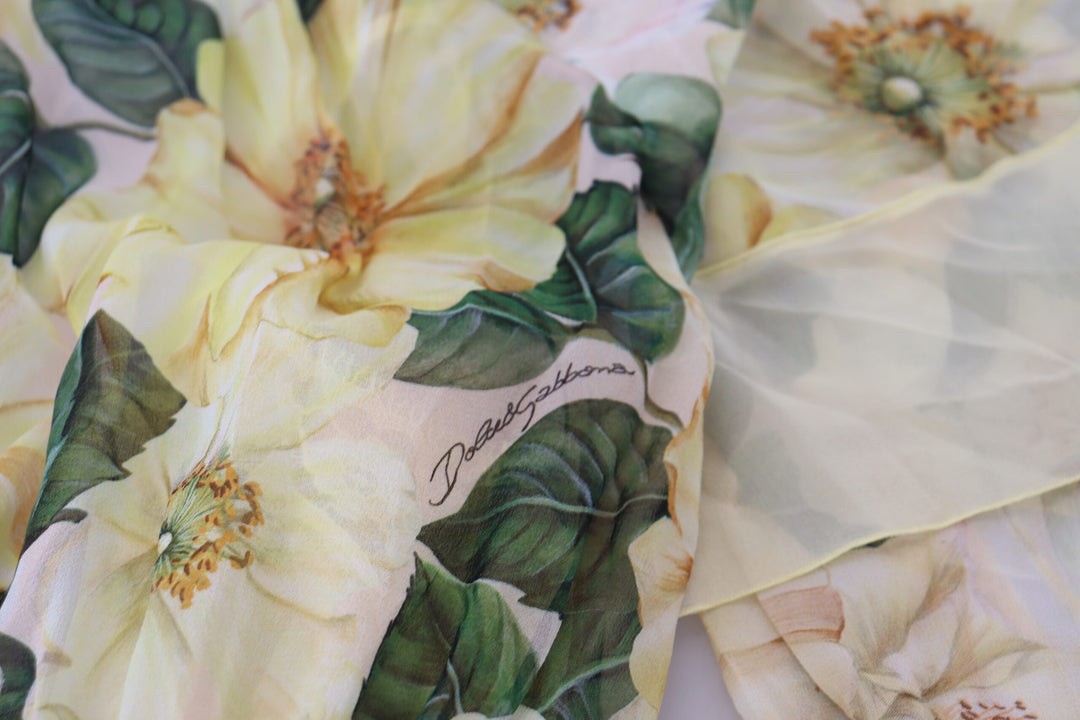 Elegant floral silk maxi dress