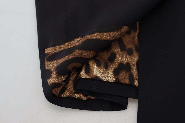 Schwarzes Stretch-Minikleid aus Wolle in Passform