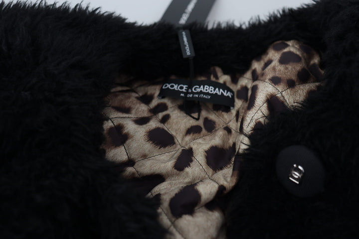Elegant black cashmere blend coat
