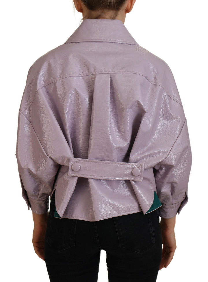 Chic purple short jacket - a style statement