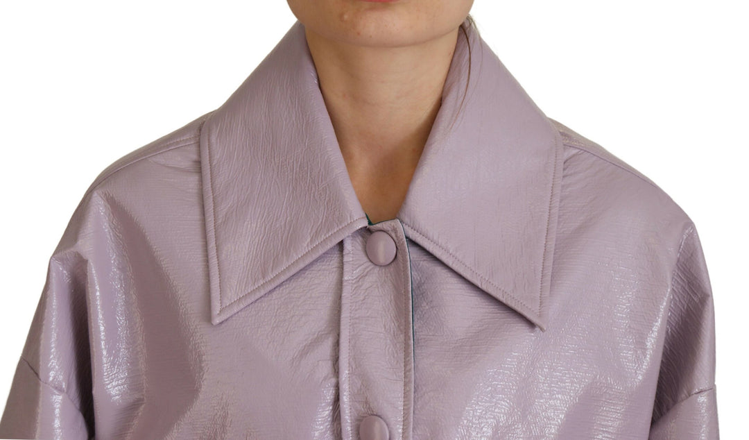 Chic purple short jacket - a style statement