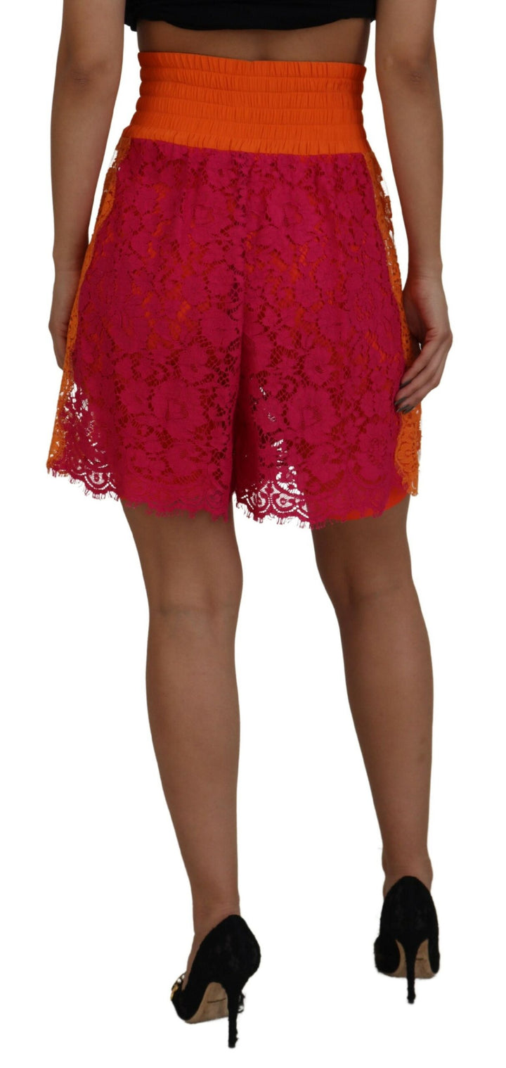 Elegant high-waisted lace shorts in two shades