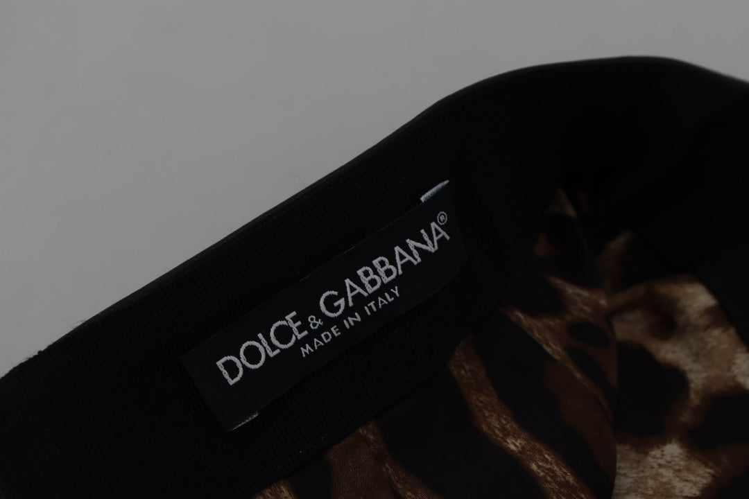 Dolce & Gabbana Schicker A-Linien-Leder-Minirock mit hoher Taille