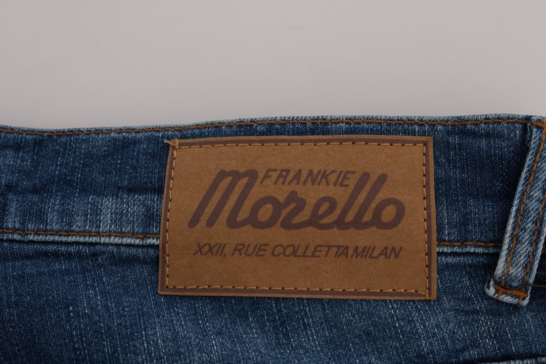 Frankie Morello Schicke Slim Fit Jeans mit blauer Waschung