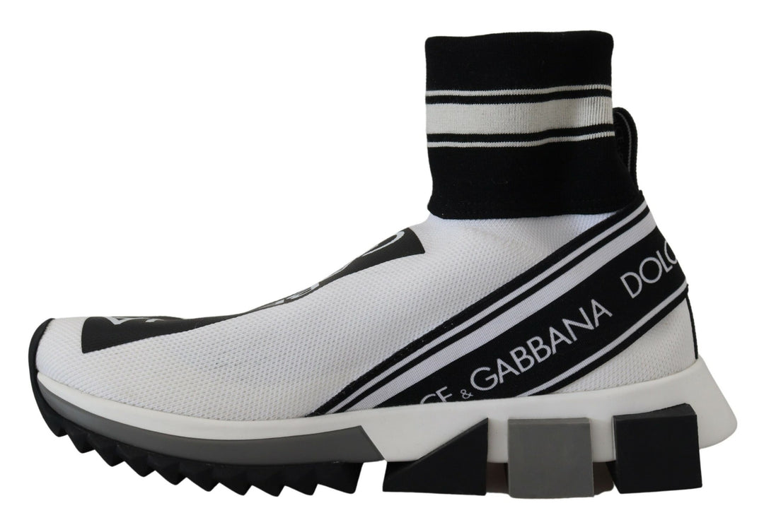 Dolce & Gabbana Schicke Sorrento Slip-On Sneakers in Schwarz und Weiß