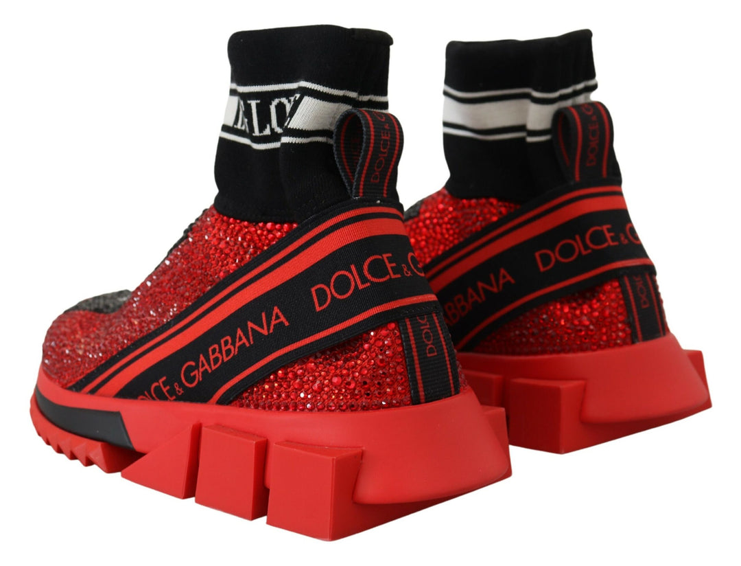 Dolce & Gabbana Exquisite rote Sorrento Slip-On Sneakers